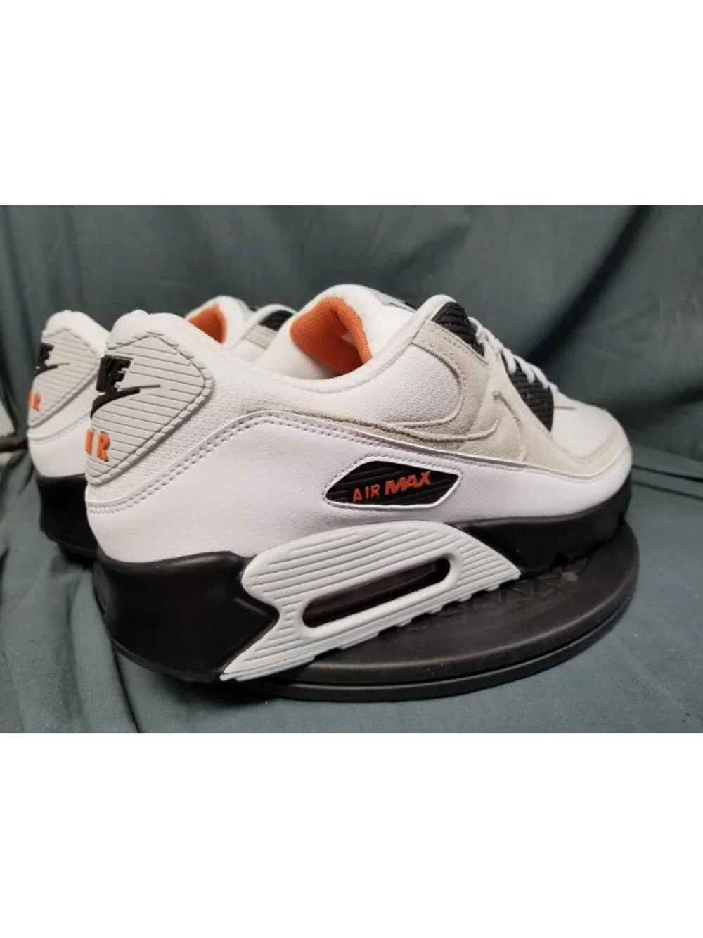 Nike Air Max 90 White Black Hot Curry Sneakers Mens Size 13 NEW NO BOX!
